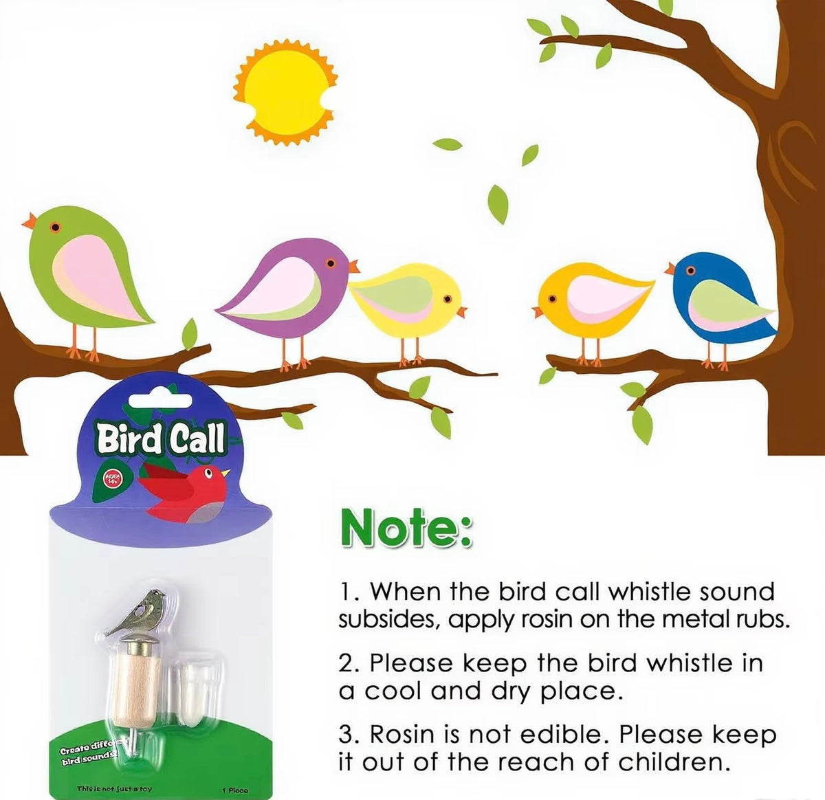 Hand-Crank Bird Call Whistle – Create Realistic Bird Sounds