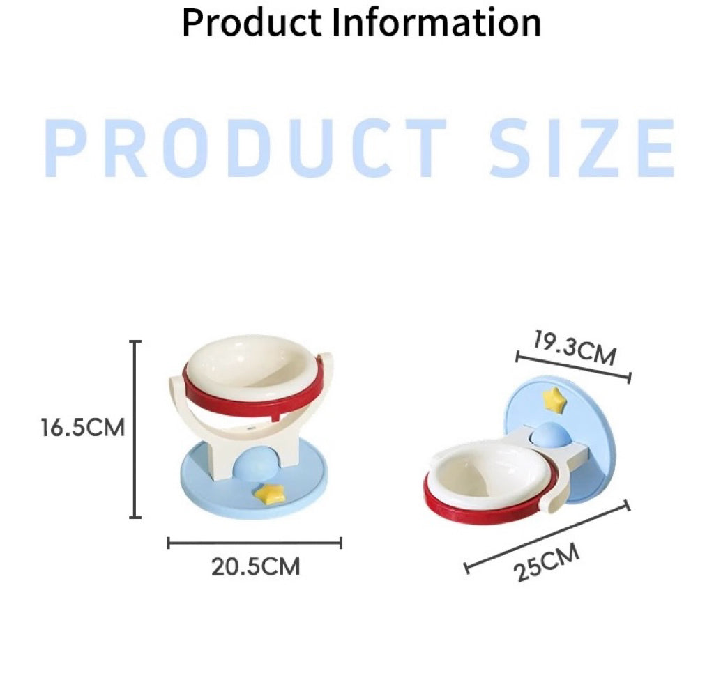 2-in-1 Wall-Mounted & Elevated Cat Bowl | Anti-Tip Ceramic Pet Feeding Bowl