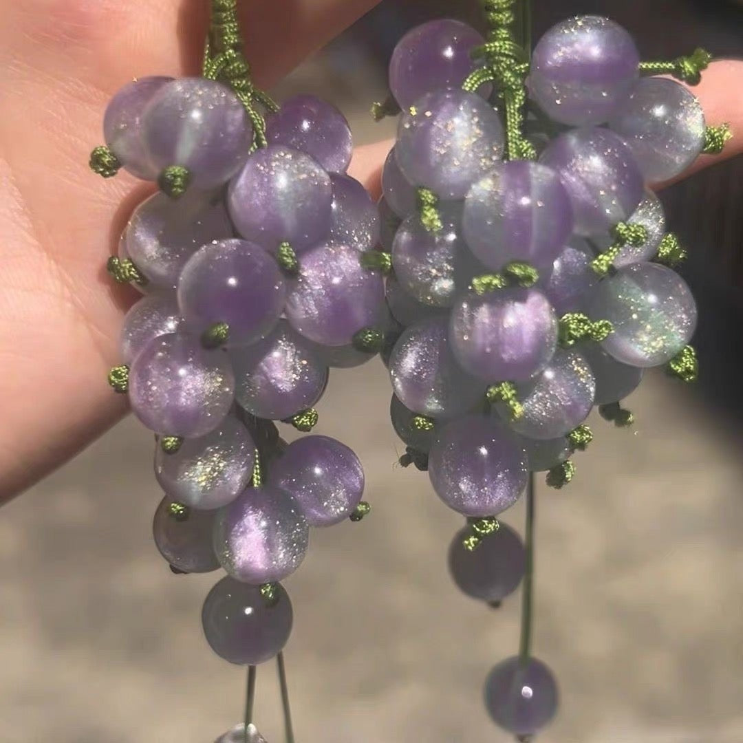 UV Color-Changing Grape Bracelet – 1 Finished Piece + FREE DIY Kit Included