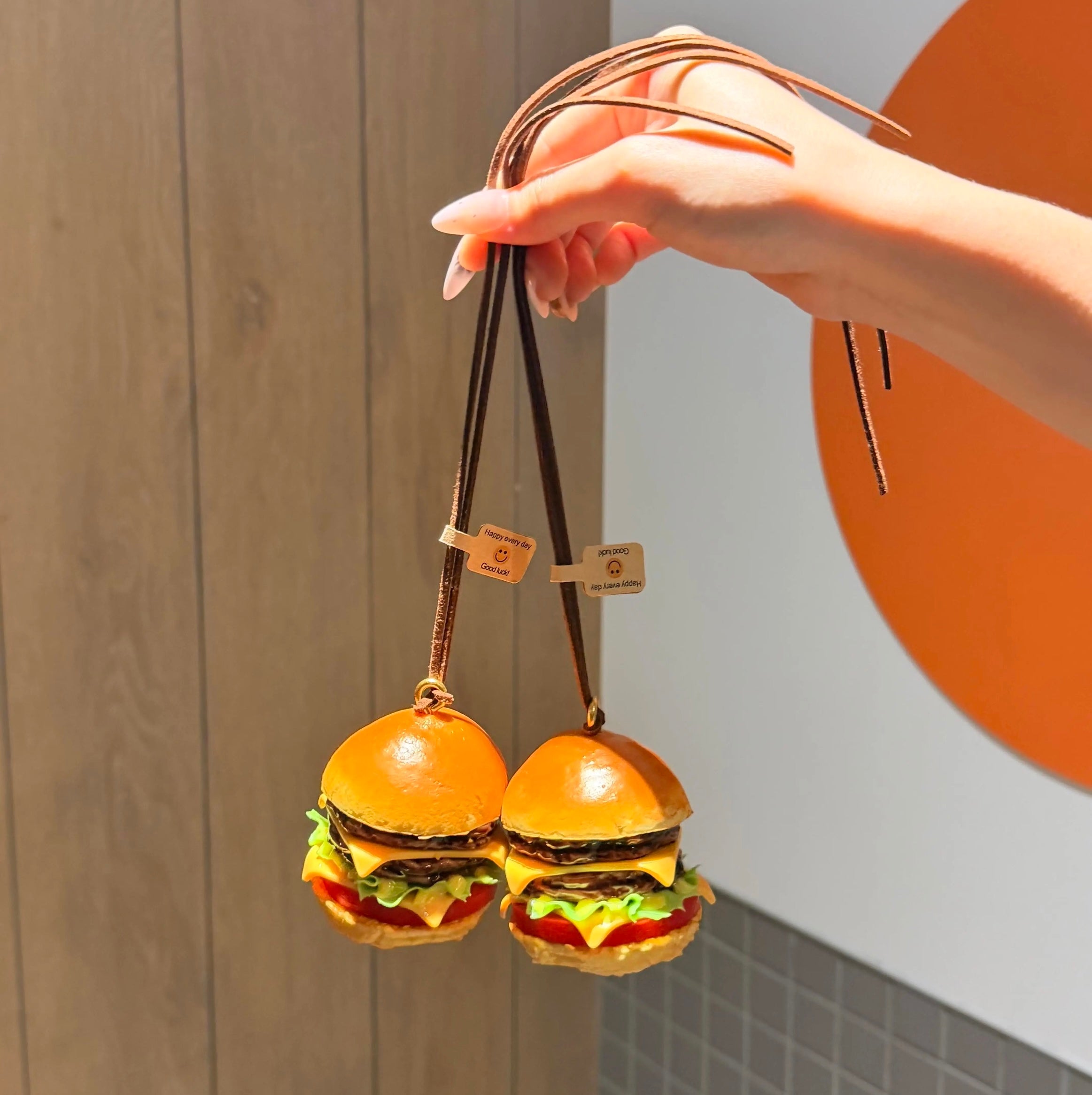 Handmade Burger Aroma Diffuser Hanging Ornament