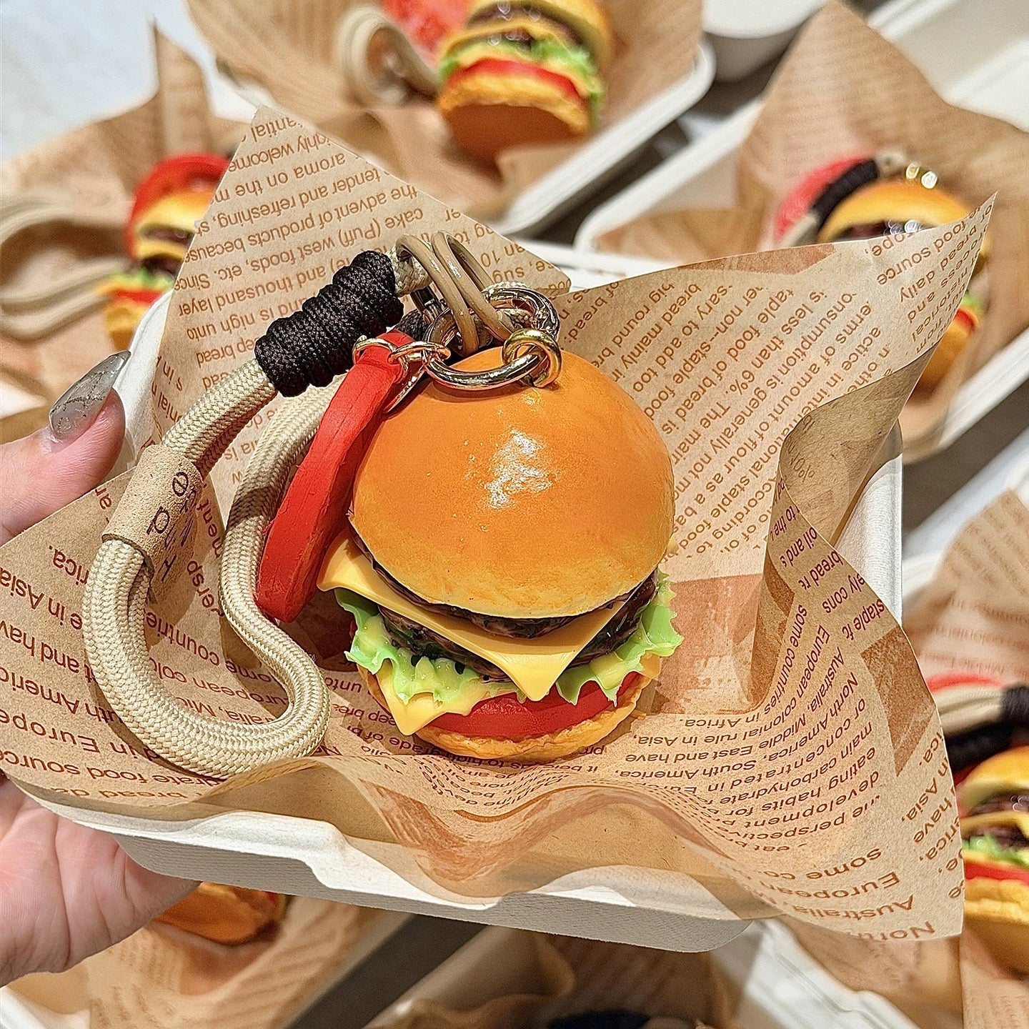 Handmade Burger Aroma Diffuser Hanging Ornament
