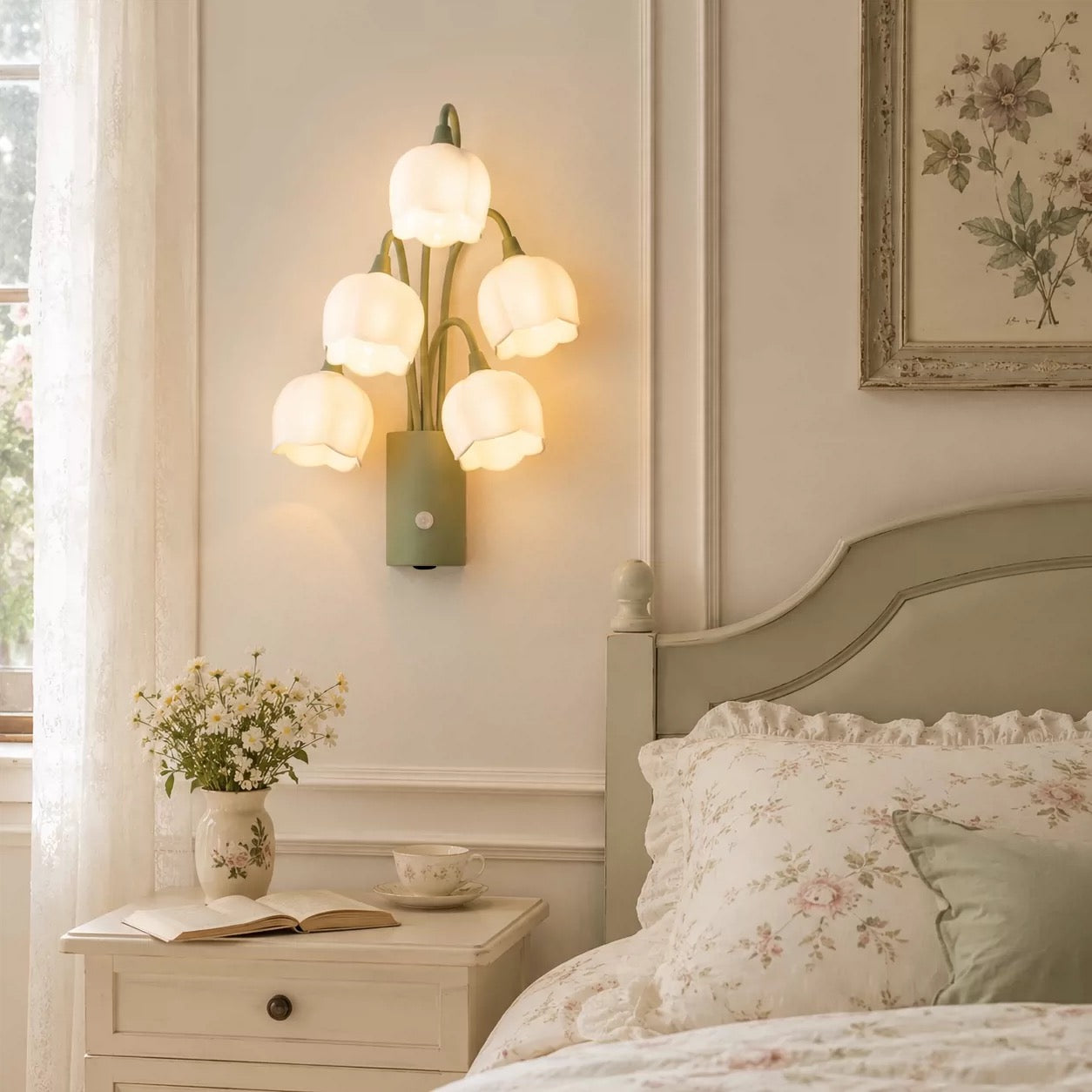 USB-Charging Magnetic Lily-of-the-Valley Automatic Sensor Wall Light