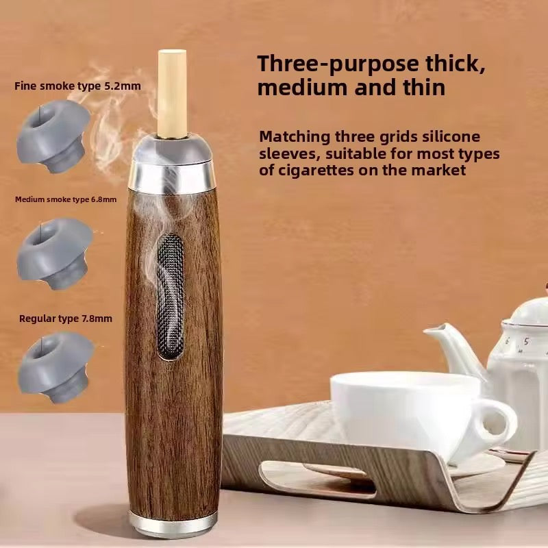 Walnut Portable Ashtray (Buy One, Get One Free) Features two different sizes in one set
