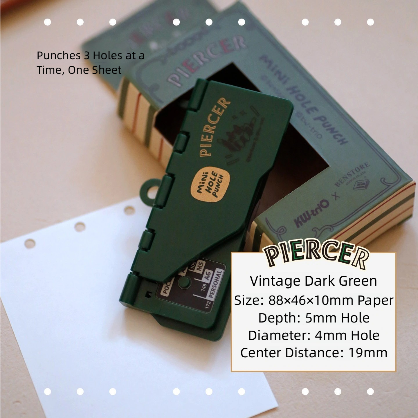 Card-Style Ring Binder Hole Punch