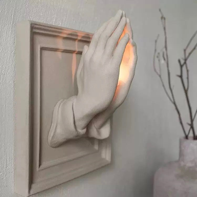 Divine Hands Sculptural Candle Holder | Luxury Wall Art Decor
