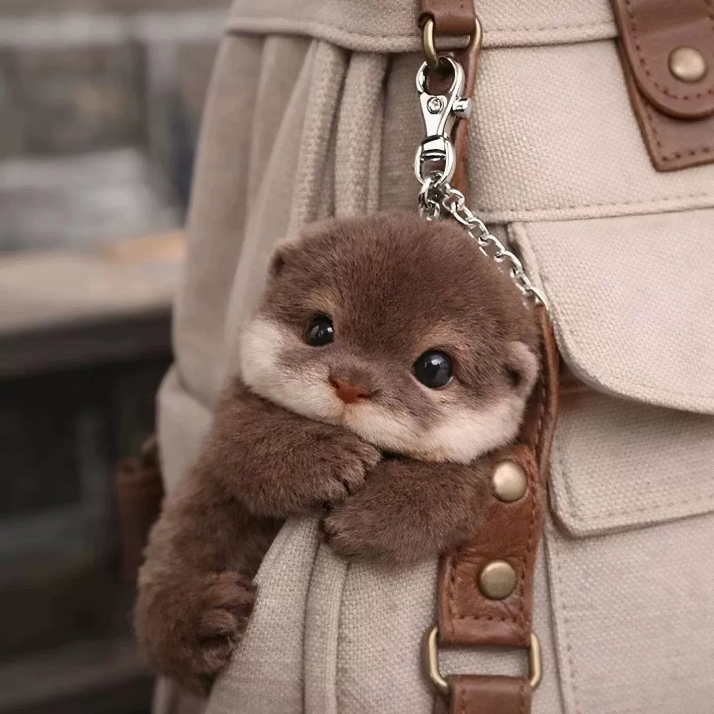 Handmade Baby Otter Plush Toy (Made-to-Order)