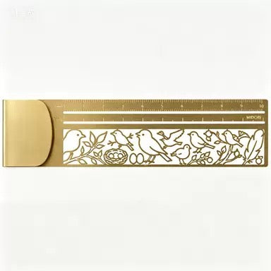 Brass Cat Stencil Ruler Gift Box