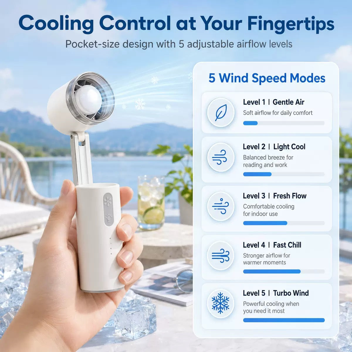 Foldable Desk Fan & LED Lamp – 2-in-1 Space Saving Desktop Essential