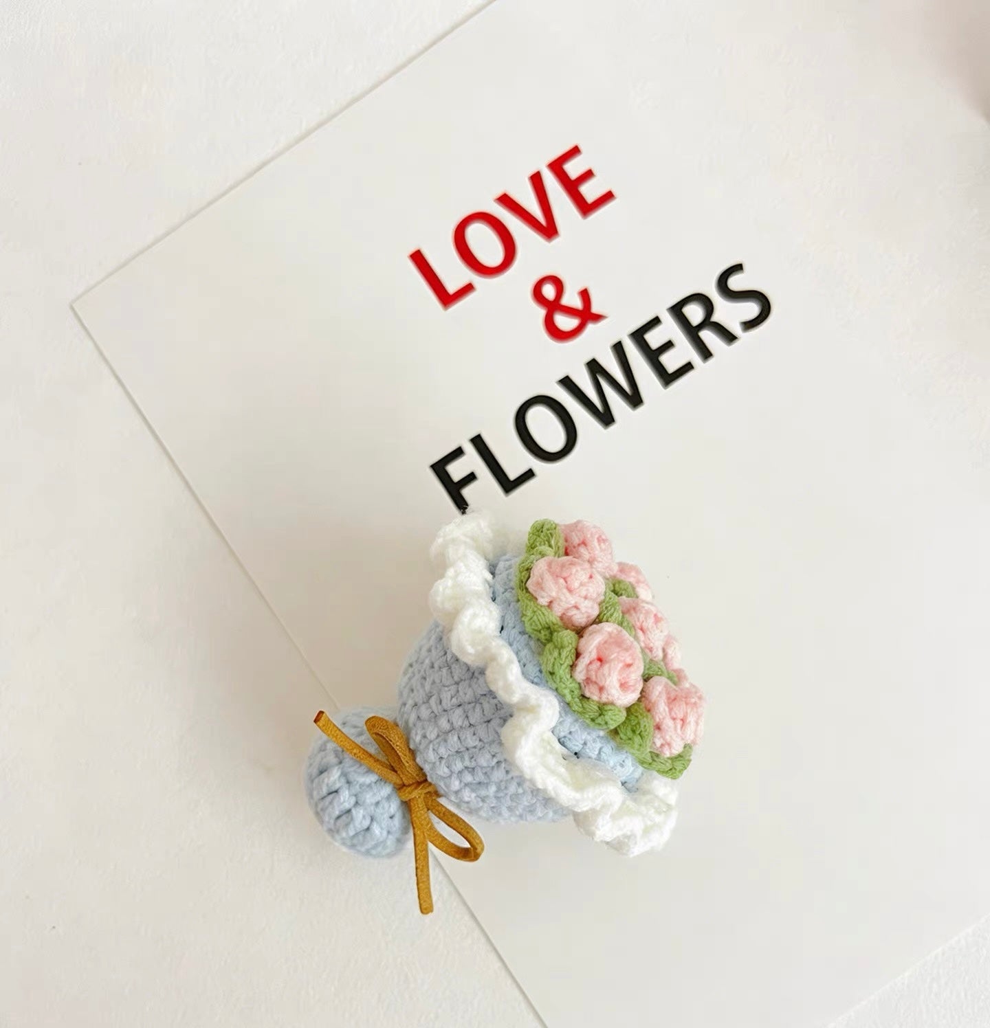 Handcrafted Crochet Flower Bouquet Ring Box – Finished Product, Not a DIY Kit