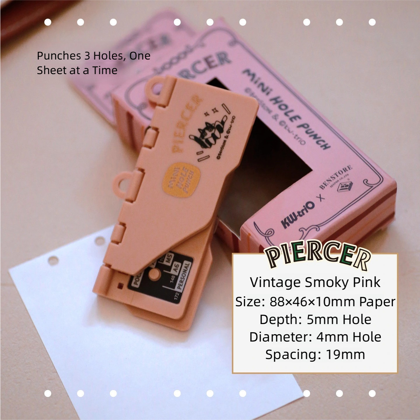 Card-Style Ring Binder Hole Punch