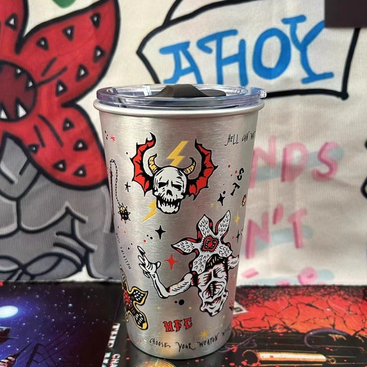 Stranger Things Official Thermochromic Color-Changing Tumbler – Stainless Steel