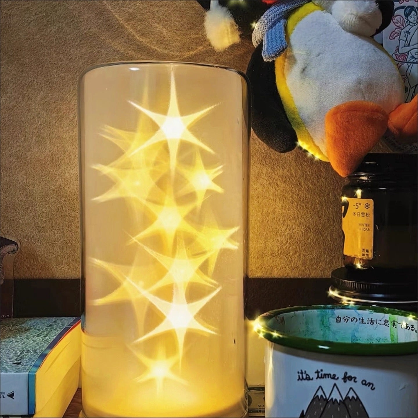 Hexagonal light film size (48cm*49cm) 3 sheets
Free String Lights