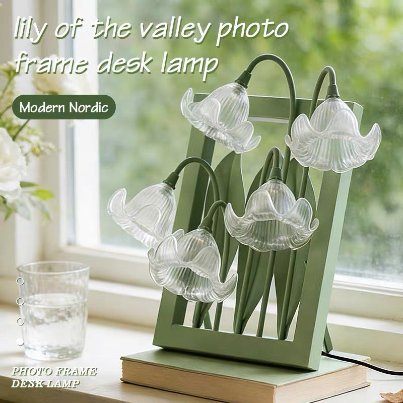 Luxury Floral Frame Lamp
Handcrafted Lily of the Valley Lamp
Artistic Home Decor & Gift