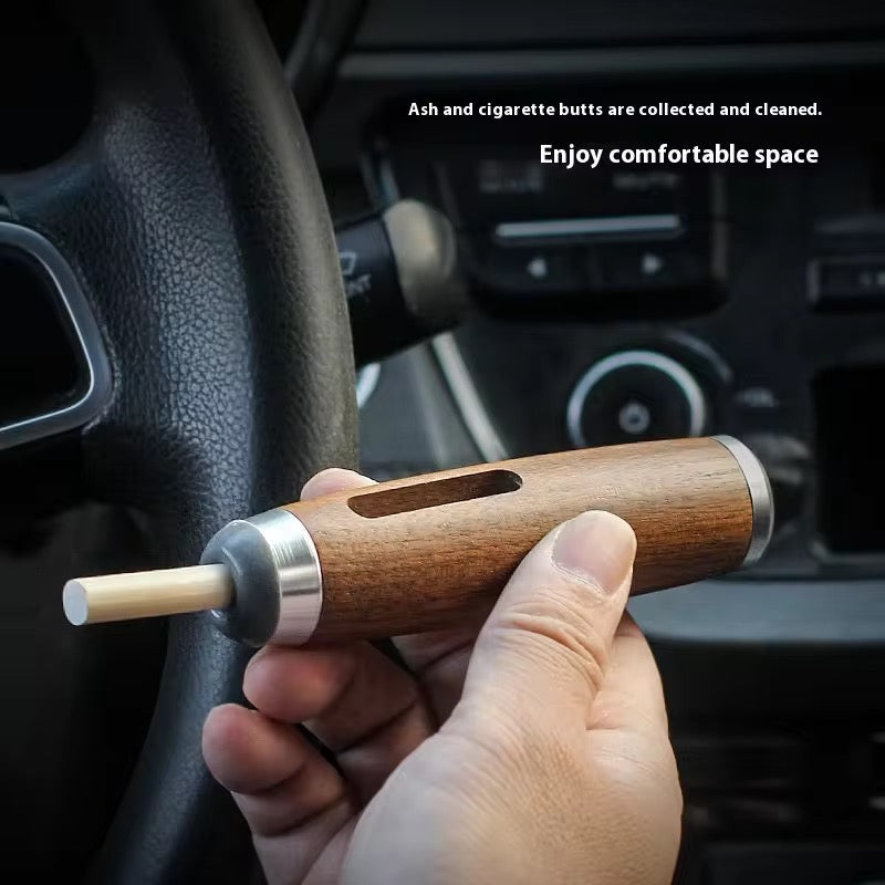 Walnut Portable Ashtray (Buy One, Get One Free) Features two different sizes in one set