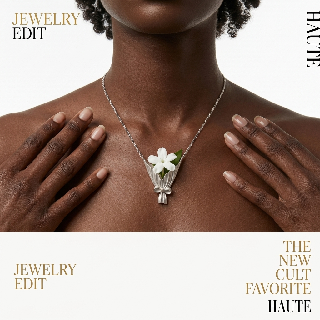 Stainless Steel Flower Bouquet Necklace (Buy One, Get One Free: One Silver, One Gold)