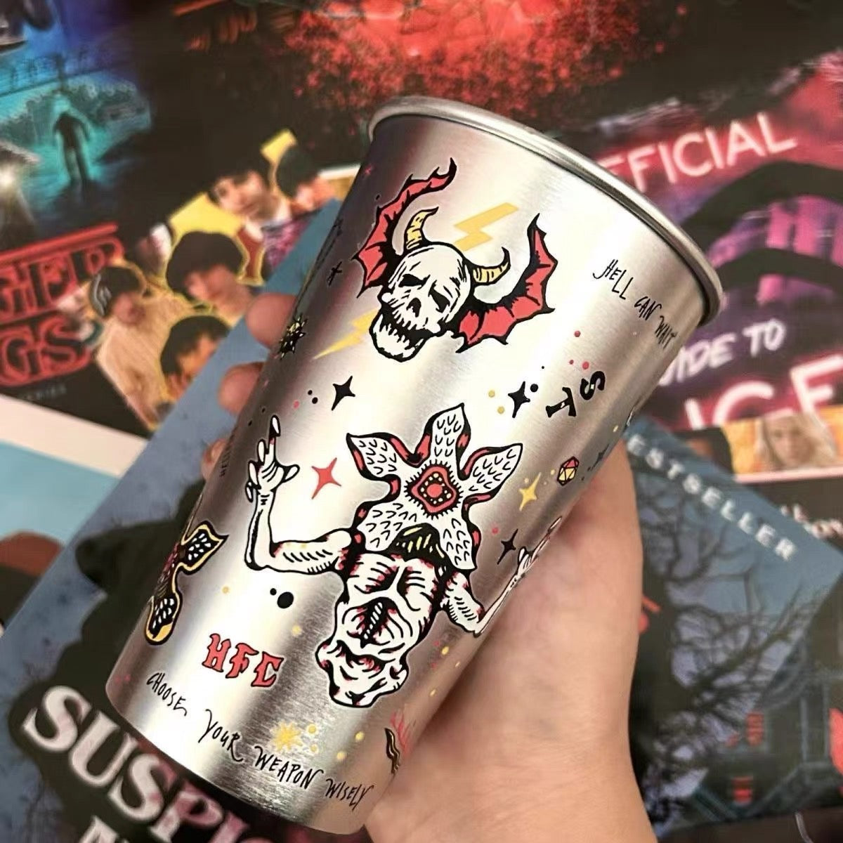 Stranger Things Official Thermochromic Color-Changing Tumbler – Stainless Steel