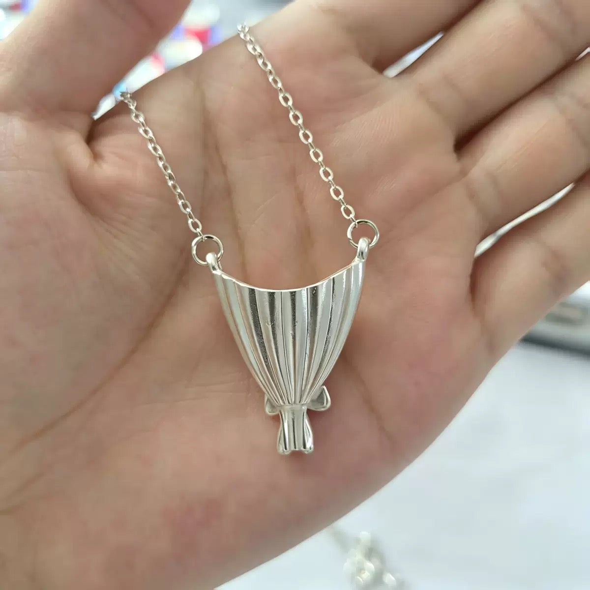 Stainless Steel Flower Bouquet Necklace (Buy One, Get One Free: One Silver, One Gold)