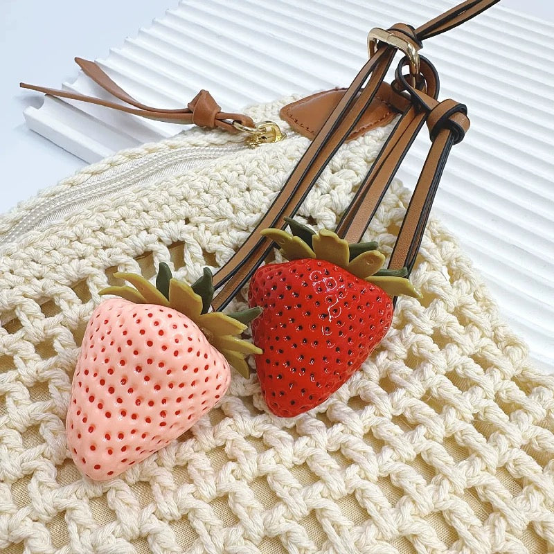 Strawberry 🍓 Mosquito Repellent Keychain (Buy One, Get One Free) – Pink + Red