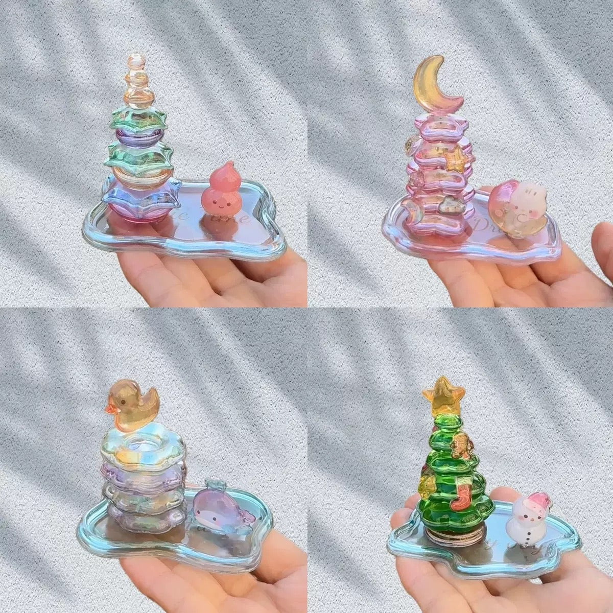 Crystal Jenga-Style 3D Building Stickers – DIY Cute Mini Scenes