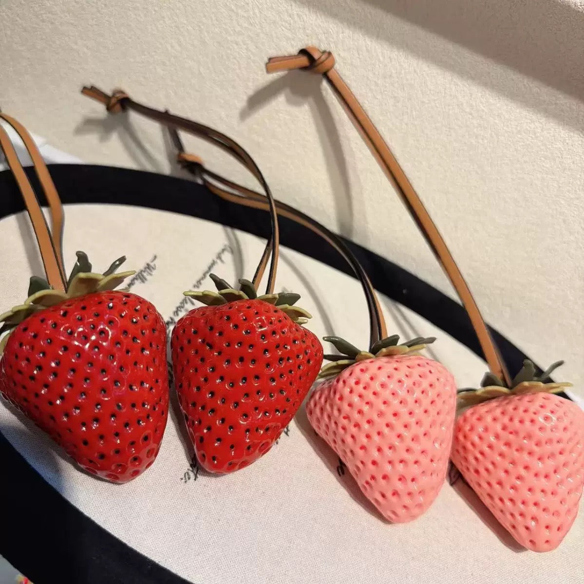 Strawberry 🍓 Mosquito Repellent Keychain (Buy One, Get One Free) – Pink + Red