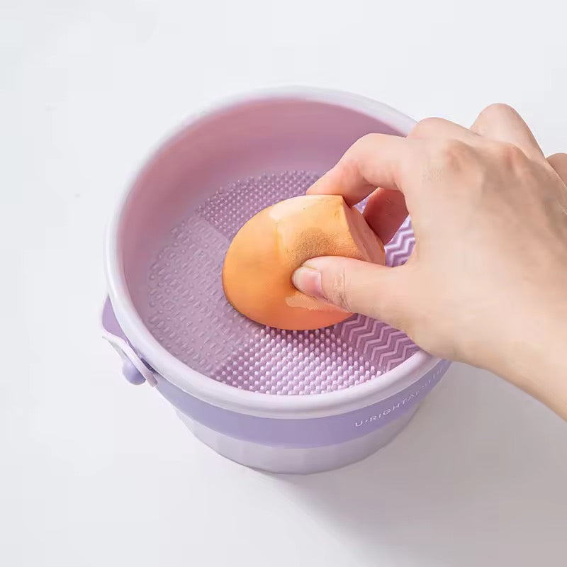 3-in-1 Makeup Brush Cleaning & Drying Bucket