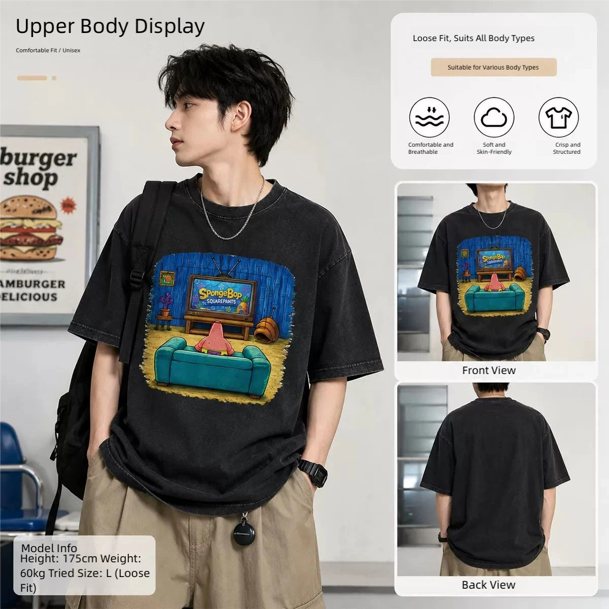 StarBuddy™ Motion Pocket T-Shirt – Interactive Cartoon Phone Display Tee