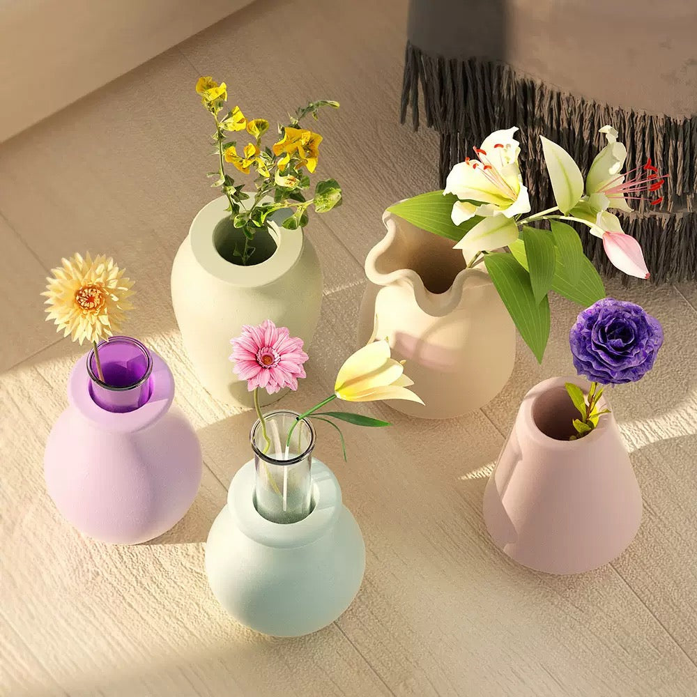Mini Vase Silicone Molds – 8 Unique Designs for DIY Home Decor & Crafts
