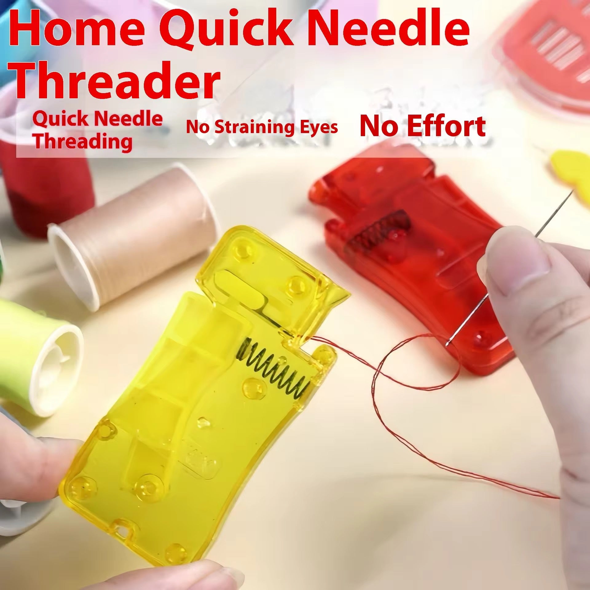 Hand Sewing Aid Set (Two Needle Threaders + Two Hand Sewing Aids)