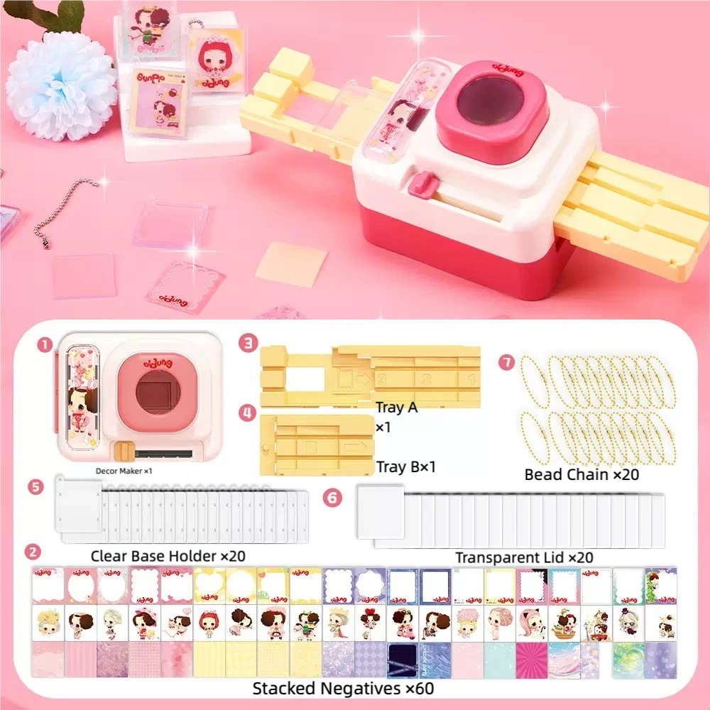 DIY Keychain Making Kit – All-in-One Pendant Craft Machine Set