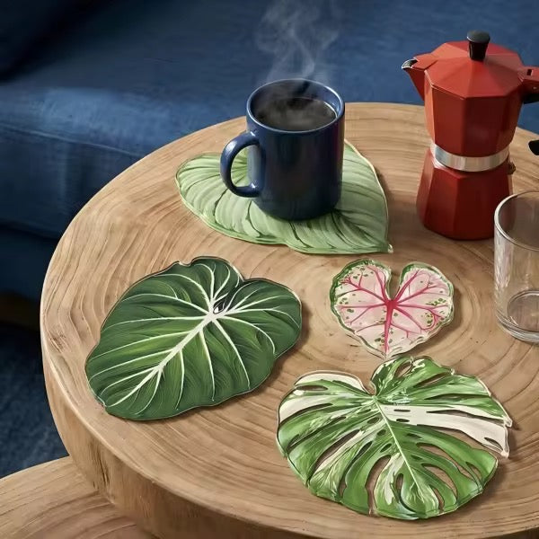 Acrylic Monstera Heat Pad (Set of 9)