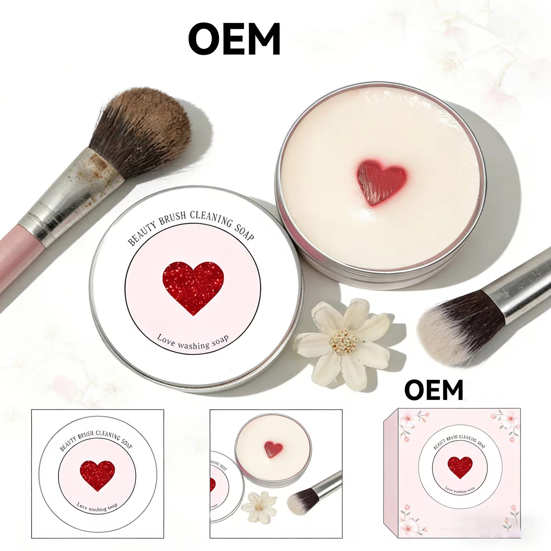 Solid cleansing soap, specially designed for cleaning makeup brushes and beauty tools(Buy one, get one free)