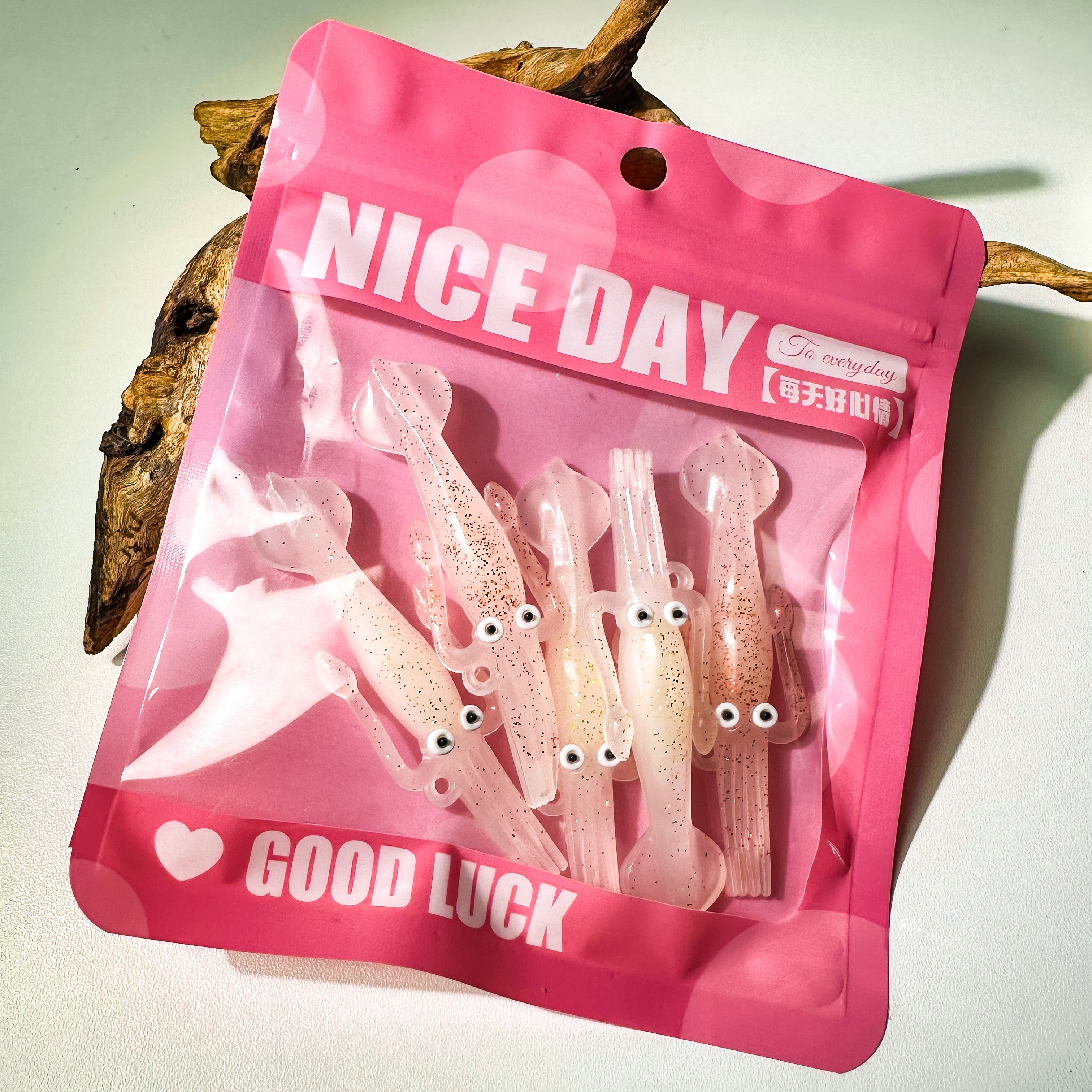 UV Color Changing Squid in a pack of 5 (buy one pack and get one free)