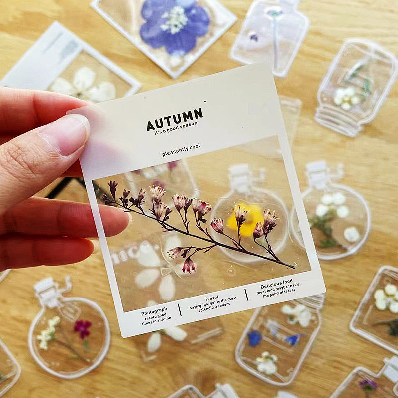 Photo frames bookmarks dried flowers storage stickers a pack of 30 sheets 6 series 30 different styles(buy one get one free)