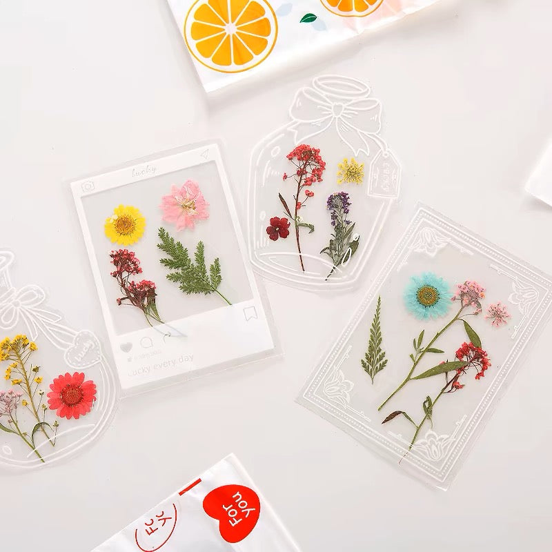 Photo frames bookmarks dried flowers storage stickers a pack of 30 sheets 6 series 30 different styles(buy one get one free)