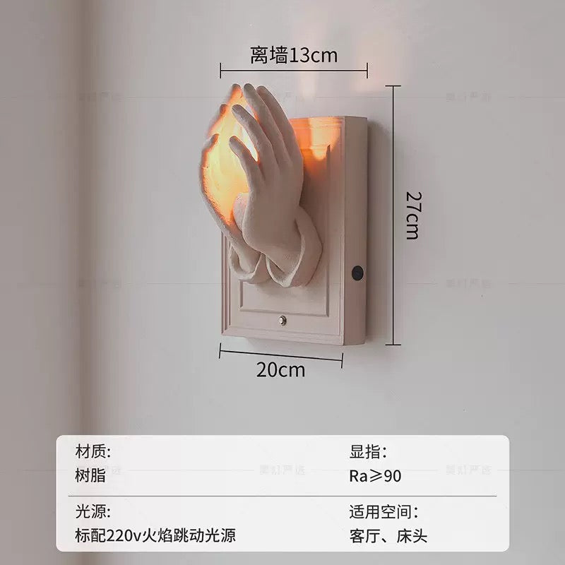 Praying Hands Wall Art Lamp – LED Ambient Wall Light & Table Lamp Decor