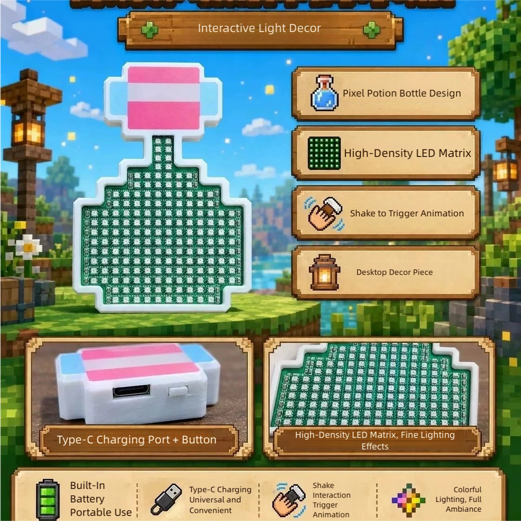 Minecraft Magic Potion Pixel Light（Free shipping）
