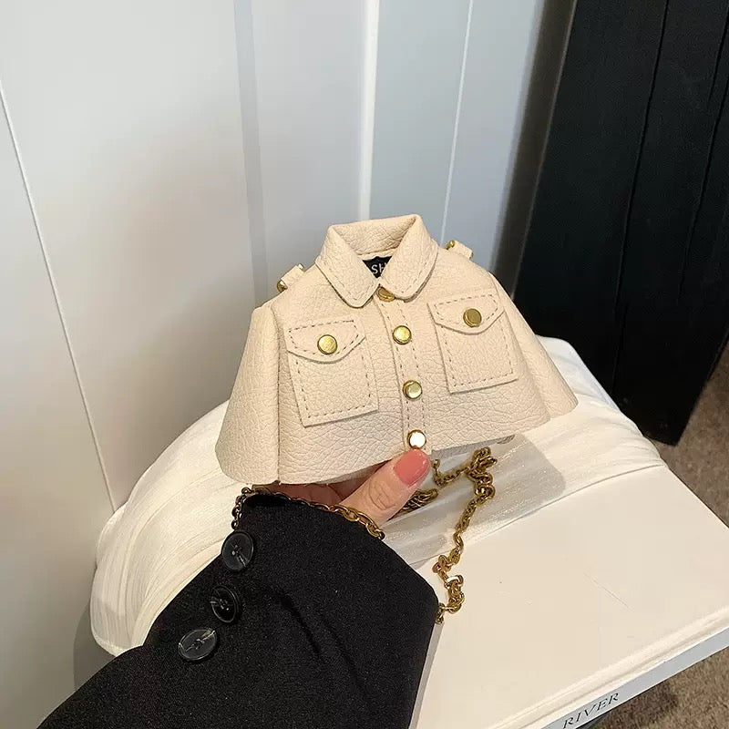 Handmade Mini Jacket Bag – Unique Statement Crossbody Purse