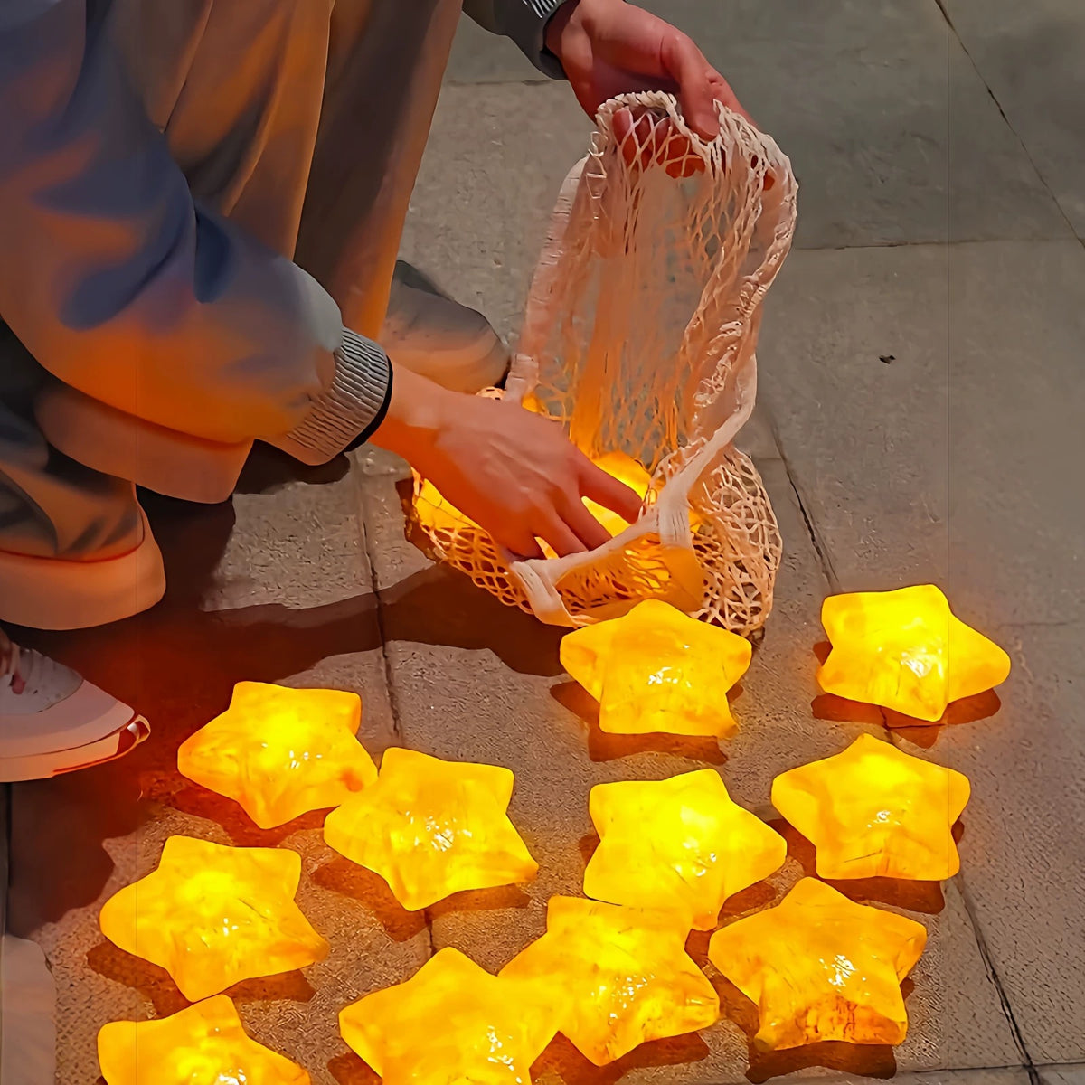 Handmade DIY Star Lights (Set of 6) with a Free Bag