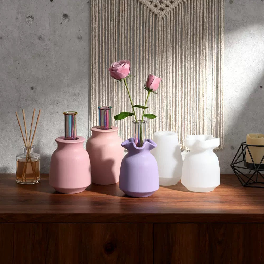 Mini Vase Silicone Molds – 8 Unique Designs for DIY Home Decor & Crafts