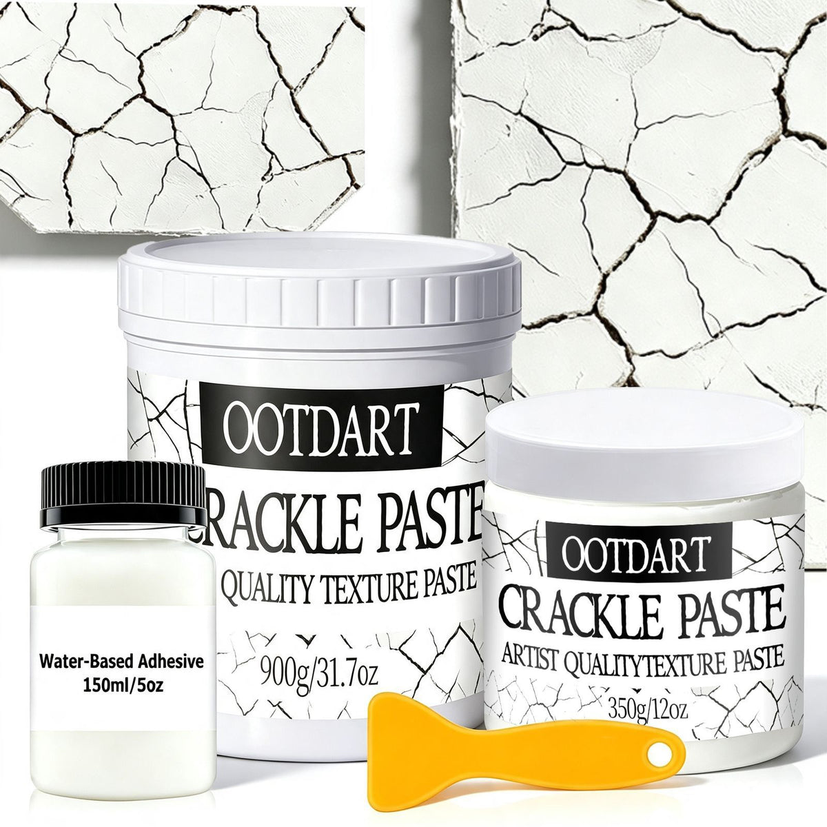 Crackle Paste – Textured Crackle Effect Medium for DIY & Art Projects350g