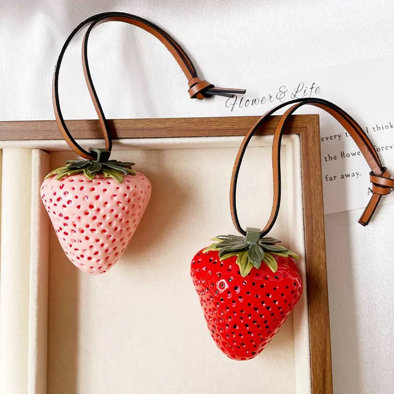 Strawberry 🍓 Mosquito Repellent Keychain (Buy One, Get One Free) – Pink + Red