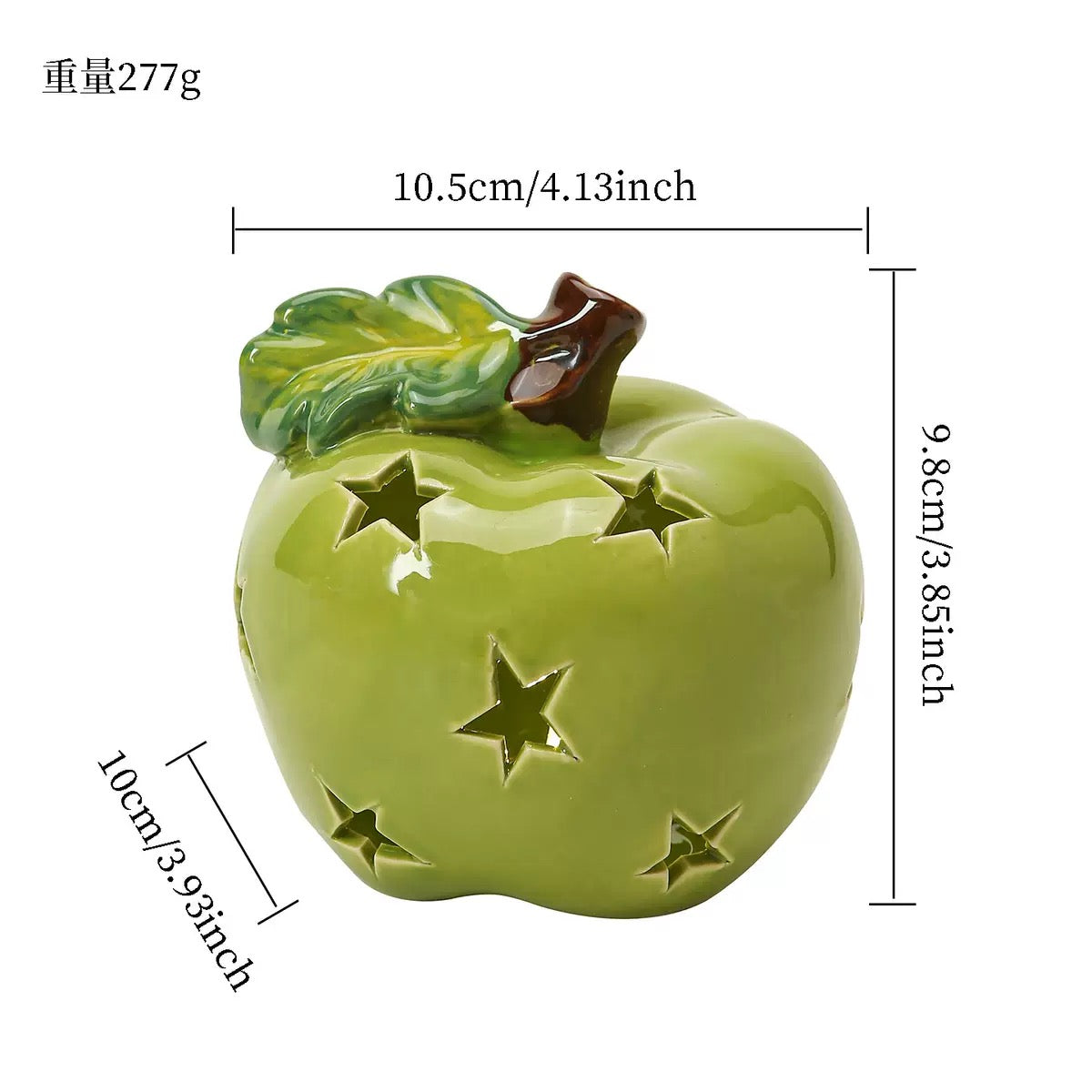 Ceramic Apple Star Projection Light – Christmas Decorative Lamp