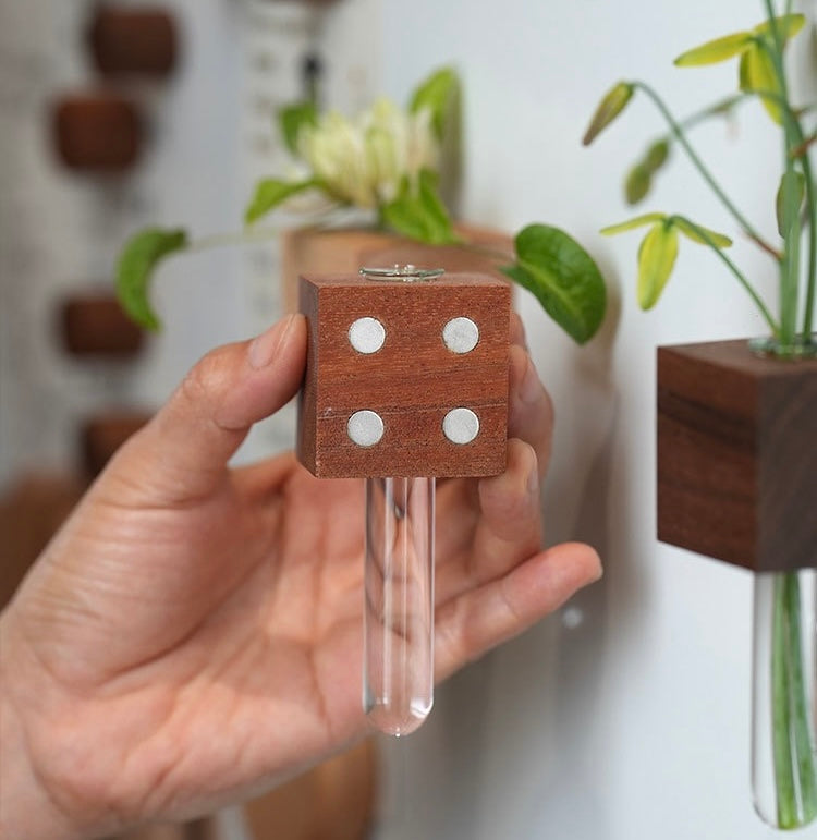 Solid Wood Magnetic Vase (Buy One Get One Free)