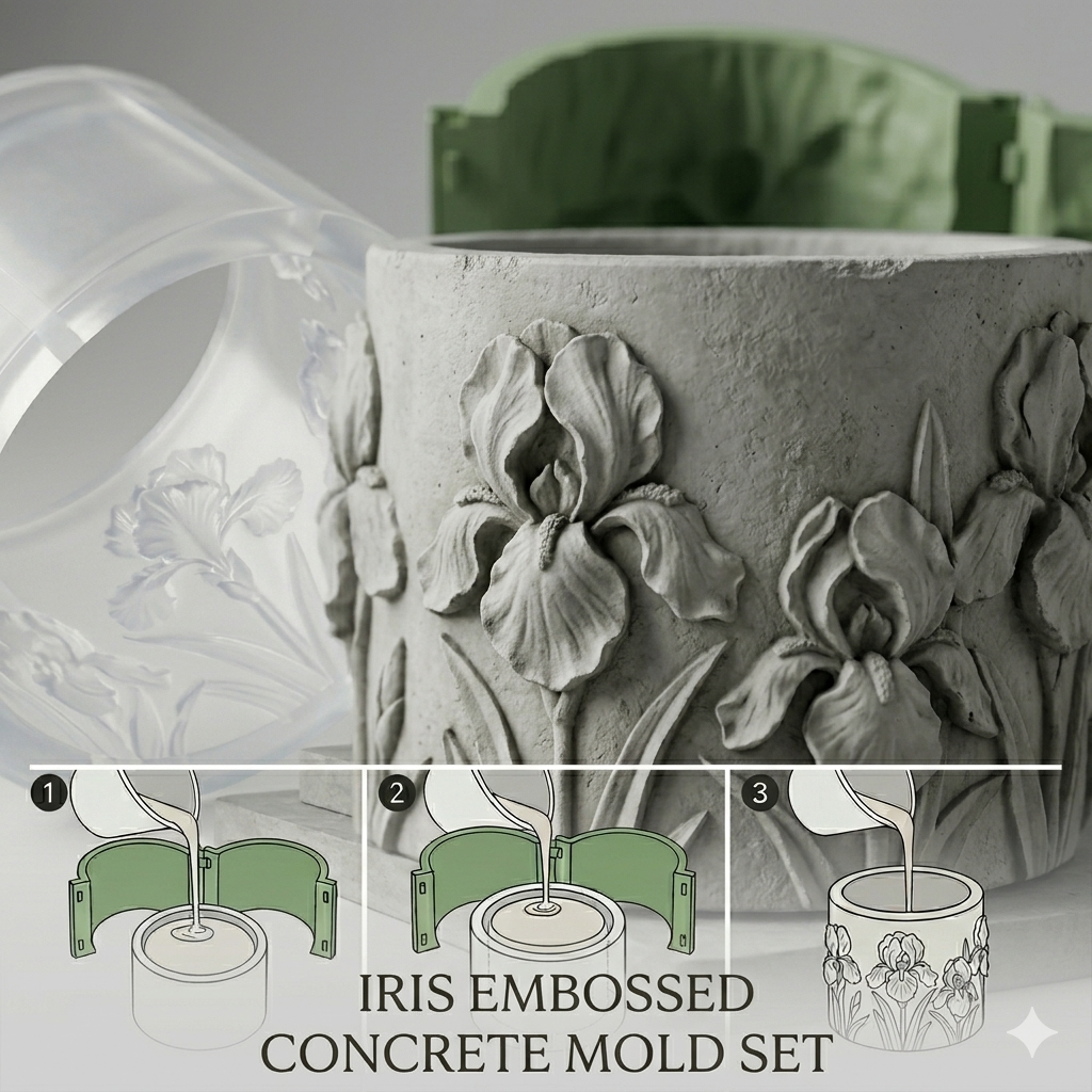 Peony Flower Silicone Planter Mold – DIY Concrete & Resin Pot Making Tool
