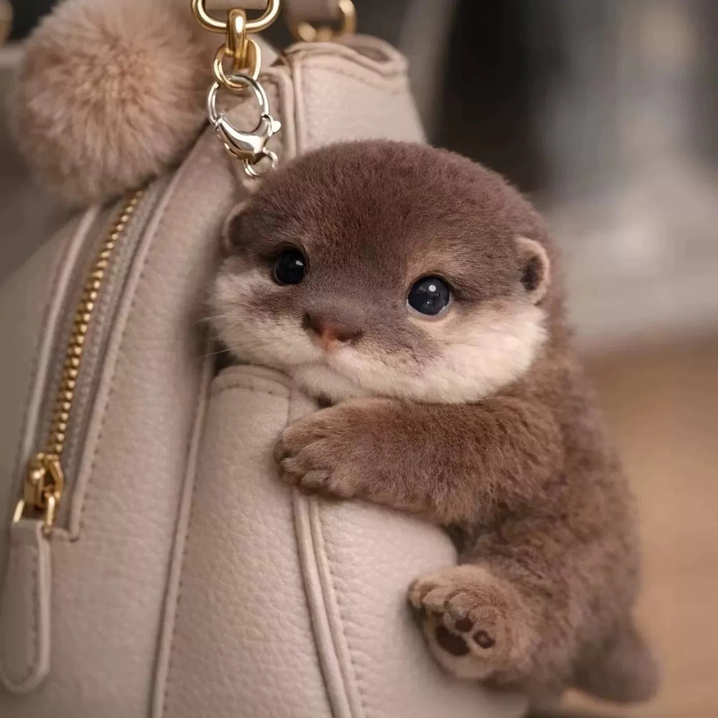 Handmade Baby Otter Plush Toy (Made-to-Order)