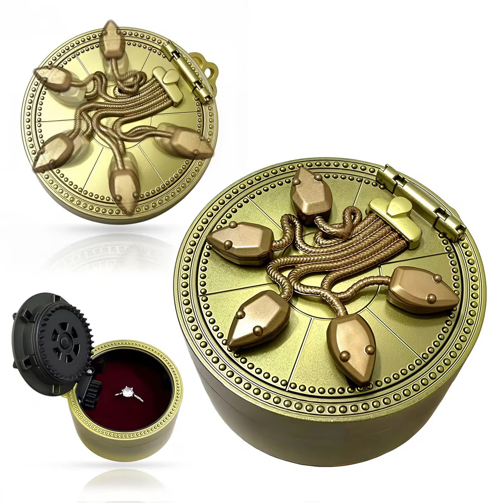 Magic Academy Automatic Snake Ring Box – Creative Proposal Jewelry Box with Hidden Pop-Up Mechanism