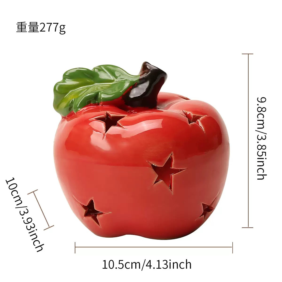 Ceramic Apple Star Projection Light – Christmas Decorative Lamp