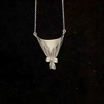 Stainless Steel Flower Bouquet Necklace (Buy One, Get One Free: One Silver, One Gold)