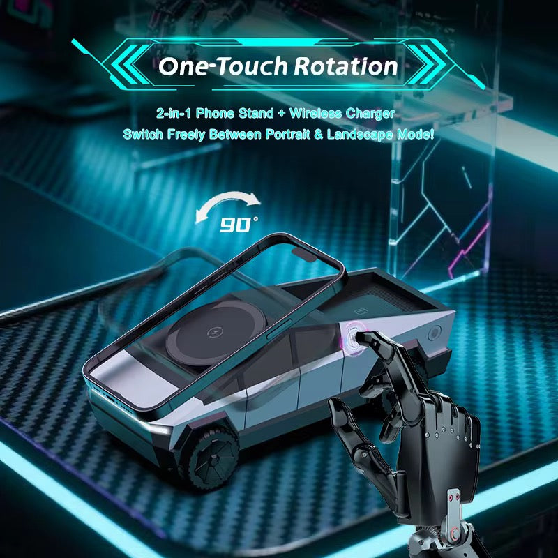 Qi Cyber Truck 15W Fast Charging 3-in-1 Magnetic Wireless Charger
Magnetic Attachment Unique Gadget
Mobile Charger Factory