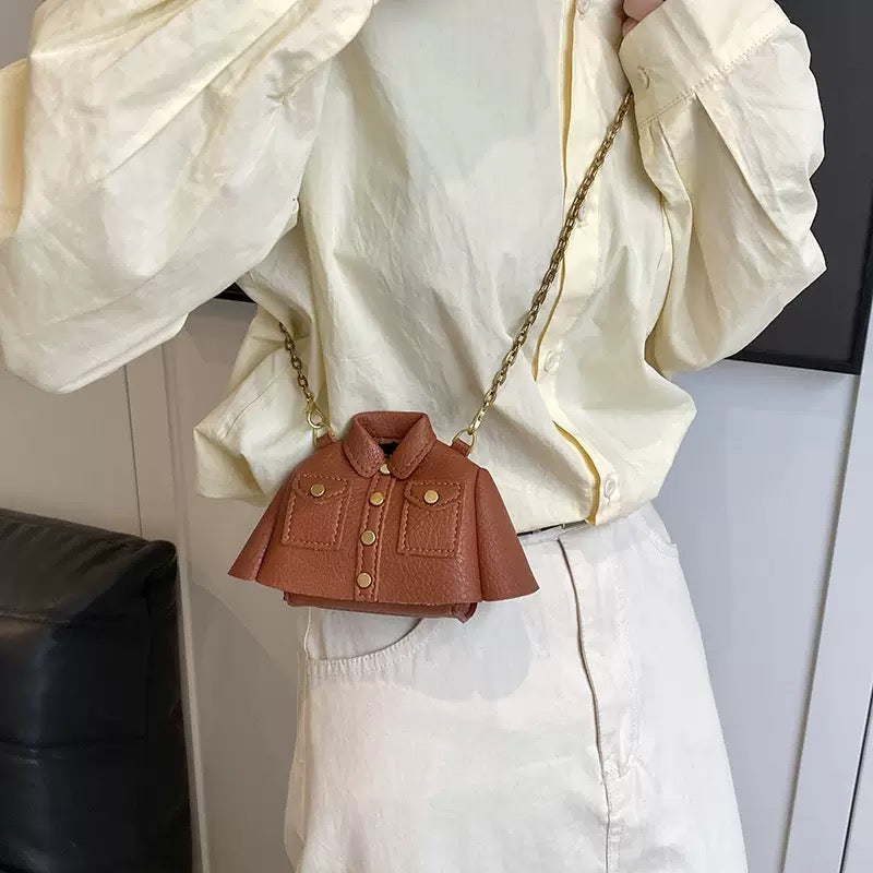 Handmade Mini Jacket Bag – Unique Statement Crossbody Purse